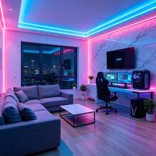 Smart Adjustable RGB LED Light Strip, 44-Key Remote And APP Control, USB Powered, Adjustable Brightness And Color, Supports Music Sync And Timer Function, Suitable For TV Backlight, Indoor Space, Game Room And Halloween Christmas Decoration - MINI White - View 7