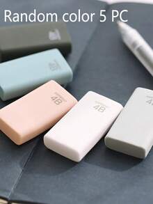 1pc Solid Color Simple Erasers Random Back To School - Multicolor - View 9