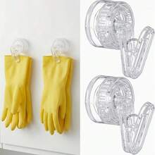 Rotating Suction Cup Storage Rack, No-Drill Damage-Free Clip, Can Hang Gloves, Towels, Washable Design, High Load-Bearing Hook Clip Fixer - View 2