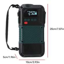 4-In-1 Portable 12V Car Battery Jump Starter And Charger - Black Green - View 4