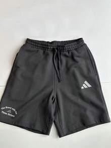Adidas 全新運動褲針織透氣舒適寬鬆休閒褲五分褲 - 深灰色 - 查看 5