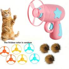 Juguete para mascotas de gato y perro, pistola de libélula de bambú, lanzador de hada voladora para exteriores, juguete giratorio para mascotas, juguete antiestrés, lanzador, juego de juguete de persecución y caza para interiores, juguete de entretenimiento interactivo y divertido para gatos, incluye 6 discos de lanzamiento. - Multicolor - Ver 18