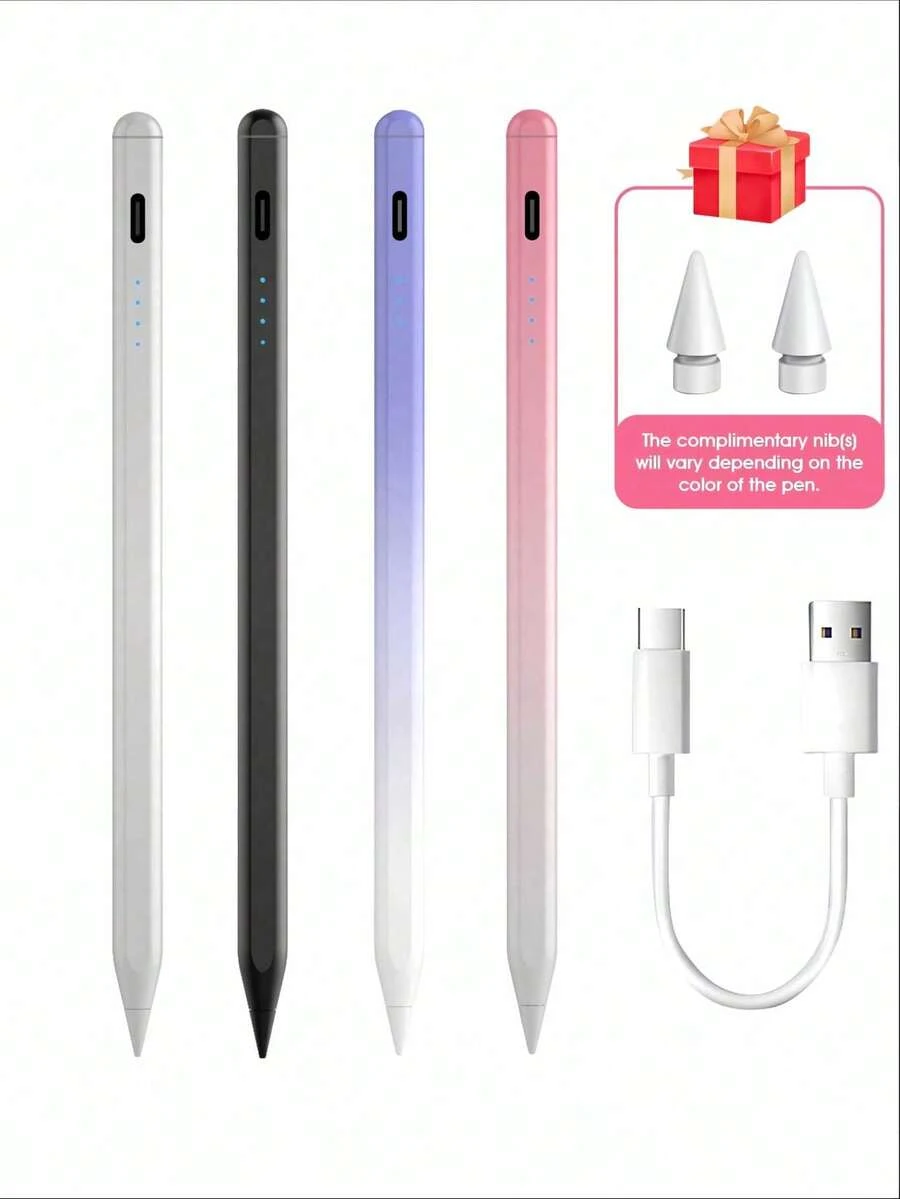 Universal Capacitive Stylus Pen For Phone And Tablet, Compatible With Android And Apple, Precise Touch, Smooth Writing, High-End Capacitive Stylus (Not Compatible With Resistive Screen And Tablet Electromagnetic Screen), 90mAh - Multicolor - View 1