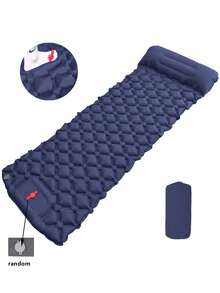 Portable Sleeping Pad, Outdoor Camping Inflatable Mattress With Pillow, Ultra-Lightweight Foldable Inflatable Bed, Suitable For Outdoor Hiking And Trekking - Multicolor - View 9