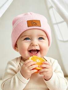 1pc 0-3Y Unisex Baby Beanie Hat For Toddler, Kids & Baby, Y2k Style, Newborn Knitted Hat For Outdoor, Warm Winter Cap Suitable For Daily Commute - Multicolor - View 2