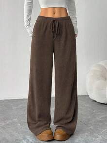 Women's Loose Versatile Casual Pants For Autumn - Brown - View 1