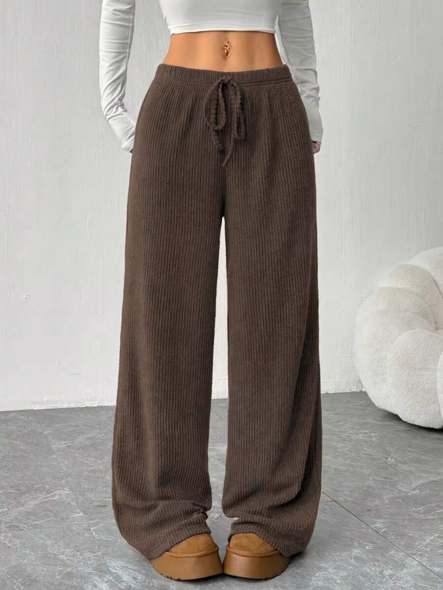 Women's Loose Versatile Casual Pants For Autumn - Brown - View 1
