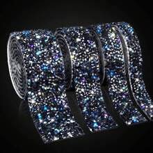 1 Roll Shiny Gold Rhinestone Trim - Luxurious And Charming Decorative Strip, Suitable For Wedding Dresses, Jewelry Making, Home Decor, Party Outfits - Easy To Apply, Adhesive Backing, No Glue Needed - Perfect For Crafts - A - View 11