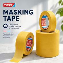 Tesa Washi Masking Tape, Heat Resistant, Easy To Tear, No Residue, Suitable For Car Painting, Art Painting, Decoration, Precision Masking - Round - View 2
