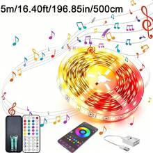 Smart LED Light Strip With Remote Control, RGB LED Light Bar, USB Powered, Timer Function, Adjustable Brightness And Music Sync Color Modes, Multiple Lighting Effects, Suitable For TV Backlight, Room, Living Room, Holiday Party, Halloween Decoration - TY-c-44K-b-m-b - View 15