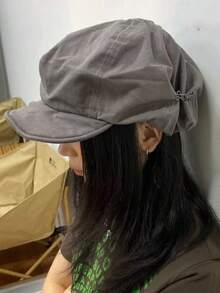 Vintage Newsboy Cap, Face-Flattering Design, Casual Versatile, Essential Retro Artistic Accessory For Women, Breathable And Comfortable, Artist Style - Multicolor - View 1