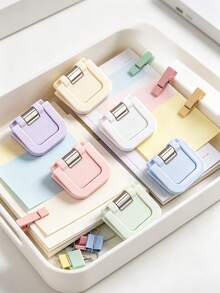 5/10 piezas Mini Clips Multifunción, Diseño de Pie y Colgante, Clips Antideslizantes para Pantalones, Clips Ajustables para Encuadernación de Papel, Adecuados para Ropa y Oficina - acortar - Ver 8