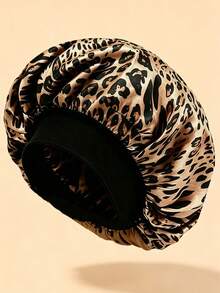 CONFLASS Butterfly Print & Leopard Silk Sleep Cap, Elastic Wide Band, Anti-Frizz Night Hair Bonnet, Suitable For Curly And Natural Hair, Back To School Dorm Essential Hair Care Accessory, Soft And Smooth Sleep Headwear, College Student Hair Care Gift - Multicolor - View 5