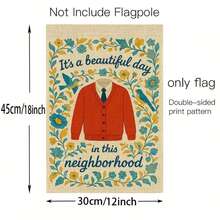 1pc Welcome Neighbors Garden Flag, Inclusive & Caring Neighborhood Flag, 12x18 Inch Double-Sided Farmhouse Yard Outdoor Flag, Farmhouse Country Ranch Porch Decor Funny Yard Sign (Flag Only) - A - View 6