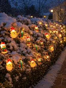 Christmas Santa Claus String Lights, Colorful Resin Fairy Lights, Christmas Window Display Lights, Lights Battery Operated (Not Included) For Christmas Party Decoration, Holiday Door And Window, Creating Christmas Party Room Atmosphere Decorations - Christmas Assorted Style - View 5