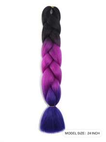 3pcs/Set 24-Inch Ombre Pink Synthetic Braiding Hair Extensions, Cocok Untuk Box Braids, Gaya Rambut Liburan Dan DIY, Ekstensi Rambut Kepang Lembut Dan Halus Untuk Wanita - MultiWarna - View 29