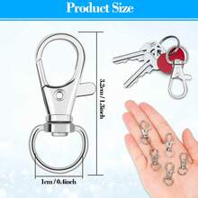 32mm Rotating Lobster Clasp Metal Key Ring Hook Clip, Suitable For Key Ring Making, DIY Crafts, Pet Collars - Lobster Claw Keychain - View 4