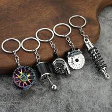 Creative Metal Car Keychain, Turbo Wheel Brake Disc Key Ring, Suspension Caliper Car Keychain Pendant, Suitable For Car Enthusiasts - Keychain - View 8