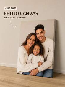 1pc Customized Single Photo Canvas Painting, Photo To Canvas Conversion Service, Any Photo Can Be Customized, Multiple Size Options Available, Decorative Painting Works Also Customizable On Demand. Ideal Gift For Friends, Father, Mother, Family, Suitable For Wedding, School Opening, Christmas, Halloween, Birthday, Party Decoration. - Multicolor - View 4