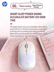 HP S1000 Plus Cute Silent Wireless Mouse, 2.4GHz Portable USB Mouse, Plug And Play, Suitable For Computer Laptop, Perfect Holiday Gift. - View 7