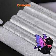 20*15cm Glitter Roll Fabric, Decorative Material For Handmade Hair Clips, Perler Beads, Pendants, DIY Jewelry Making, Keychains, Super Shiny Paper, Arts And Crafts - Multicolor - View 11