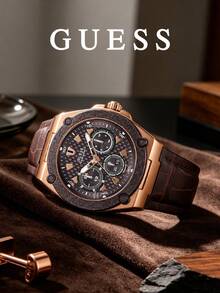 GUESS Men Analog Wristwatch, Seiko VX7J Movement, Luminous Hands, Elegant Daily Gift Watch, W1058G2 - Black - View 2