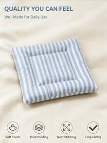 1pc Striped Quilted Coaster, Thick Soft Touch Heat-Resistant Cup Mat, Non-Slip Desktop Protector, Suitable For Coffee Tea Cups, Home Kitchen Table Decor, Christmas Halloween Thanksgiving Holiday Gift - Multicolor - View 8