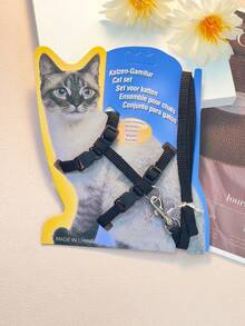Cat Traction Rope I-Shaped Chest Back Cat Traction Rope Unrestricted Cat Anti Slip Chest Strap Pet Cat Rope Outdoor Walking Cat Artifact - Multicolor - View 14