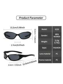 1pc Punk Style Fashion Glasses, 2025 Y2K Millennium Fashion Street Unisex Cool Eyewear, Suitable For Carnival Party, Street Photography, Tropical Beach Holiday, Beach Accessories, Beach Toys, Summer Beach Vacation, Outdoor, Travel - Multicolor - View 5