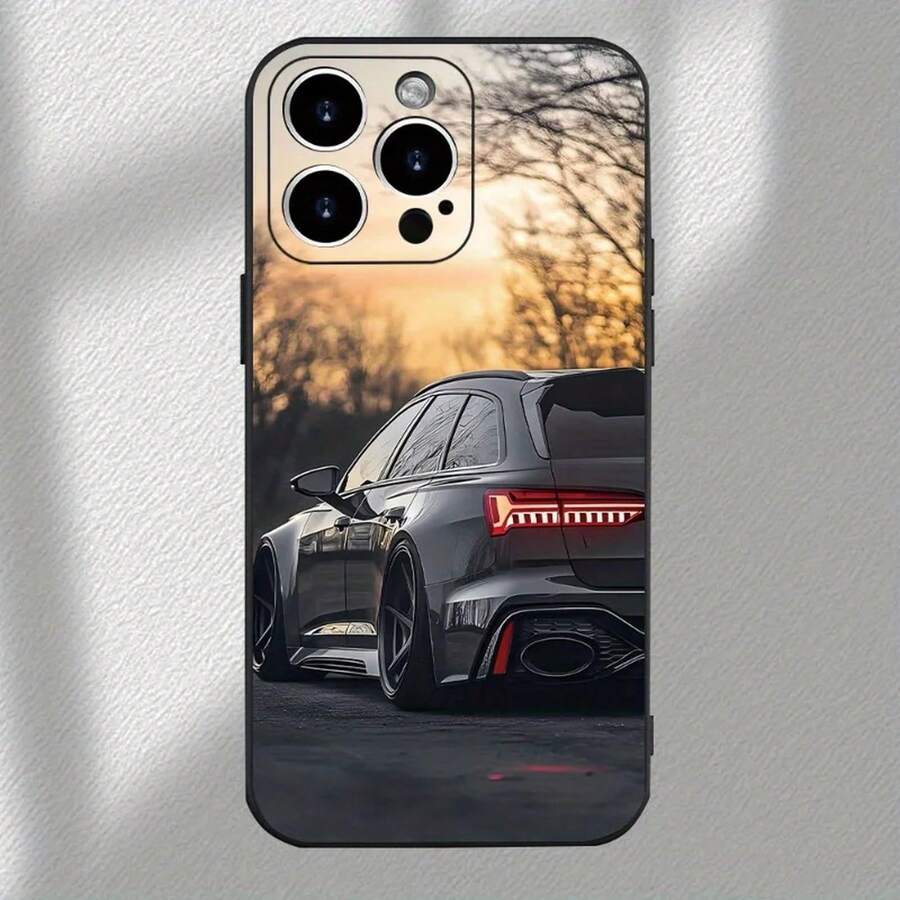 Simple Car Pattern Mobile Phone Case Suitable For IPhone 17 16 15 14 13 12 11 Pro/ Max /Plus Anti-Fall And Shockproof Back Cover - HS - 查看 1