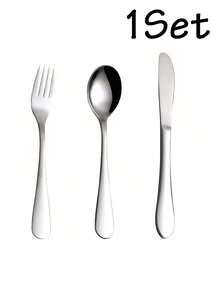 1-3 buah Set Peralatan Makan Stainless Steel 304 dengan Ukiran Nama Kustom, Set Peralatan Makan Anak dengan Nama/Pola yang Dipersonalisasi, Set Peralatan Makan Perjalanan yang Disesuaikan. - Gaya A - View 11