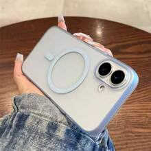 Casing Ponsel Magnetik Transparan Matte Kompatibel dengan iPhone 17 16 15 14 13 12 11 Pro Max Plus 17e 16e XR XS, Mendukung Pengisian Daya Nirkabel, Cangkang Pelindung Ultra Tipis PC Keras - Gletser Biru - View 1