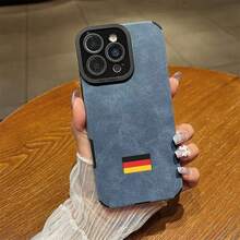 [24h Versand Aus DE/FR/ES]Solid Dark Grey Matte Base Slim Soft TPU Anti-Drop All-Round Protection Phone Cover Tiny Three Color German Flag Small Graphic Fit  11-17 Air Series,  S21-S26 Ultra,  Fingerprint Resistant Shock Absorption Phone Case, Clean Minimal Patriotic Country Fashion Festival Present For European Culture Enthusiast Friends - 2 - View 7