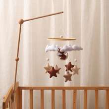 Handcrafted Baby Bed Mobile, Brown Little Fox, Moon And Stars, Baby Crib Hanging Toy, Enhances Infant Hand-Eye Coordination, Suitable For Nursery Decor, Best Gift For Parent-Child Interaction - Multicolor - View 10