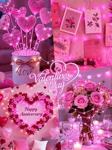 4pcs/Set 2/5M Pink Copper Wire Fairy Lights, Battery Operated Micro LED String Lights, Rose Pink Flexible Lights, Indoor Christmas Tree Xmas Gift Box Wreath Bedroom Wedding Party Holiday Decor String Light - Copper Wire String Lights - View 5