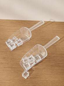Haus Hana 1–5 Pack Clear Plastic Ice Scoops – Easy-Grip Ice, Cereal & Pet Food Shovels For Bars, Kitchens & Ice Makers - Multicolor - View 2