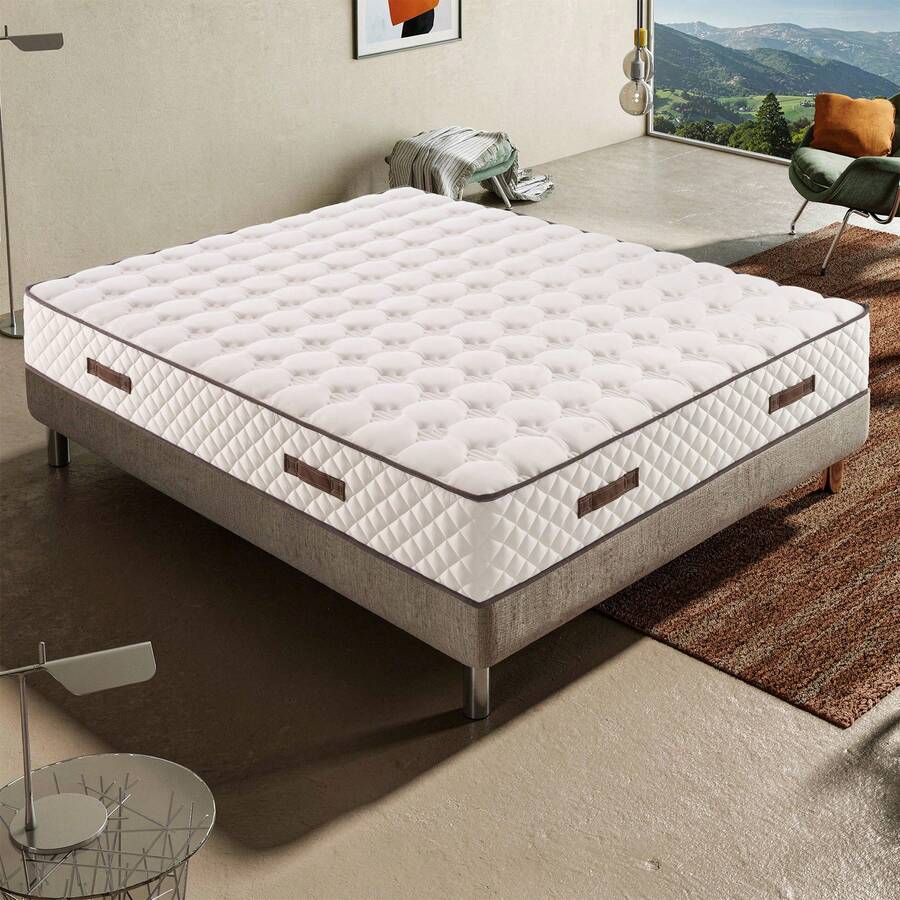 MATERASSIEDOGHE 30 Cm High Mattress, Memory Foam, Orthopedic And Non-Deformable, H4 Firmness, 100% Made In Italy - White - View 1