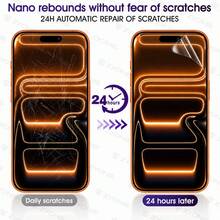 ZYONS 2pcs Dust-Proof Hydrogel Screen Protector, Compatible With IPhone 17 Pro Max 6.9 Inch, Compatible With 17 Pro/17/17 Air/16 Pro Max/16/16 Pro/16 Plus/15 Pro Max/15/15 Pro/15 Plus/14 Pro Max/14/13 Pro Max/12/11, High Definition Transparent Gel Film, Supports Fingerprint Unlock, Ultra-Thin Self-Healing - Clear - View 7