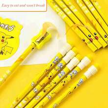 1set The Vibrant Yellow Cartoon Children's Pencil Is Easy To Pack, Suitable For Practicing Calligraphy And Painting. The Birthday Gift Is Practical And Beautiful. (Stochastic Style) - Multicolor - View 7