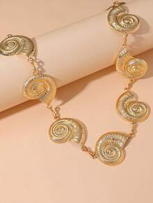 1PC Ins Double-Layer Fine Chain Waterdrop Diamond Pendant Waist Chain, Fashionable And Sexy Round Bead Chain Body Chain - Gold - View 2