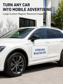 Custom Car Magnetic Signs, Personalized Logos For Your Car, Van, Truck, Used For Promoting Your Business Vehicle, Professional Printing, Customizable Text And Logo - Multicolor - View 6
