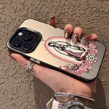 [24h Shipping from DE/FR/ES]handy hüllencoque iphonefundas iphoneFunda para teléfono: Funda con diseño de la Virgen María y patrón floral rosa para iPhone 17 Pro Max, 17 Pro, 17 Plus, 17, 16 Pro Max, 16 Pro, 16 Plus, 16, 15 Pro Max, 15 Pro, 15 Plus, 15, 13 Pro Max, 13 Pro, 13 Plus, 13Shockproof, scratch-proof, no yellowing    perfect gift - 1 imagen - Ver 5