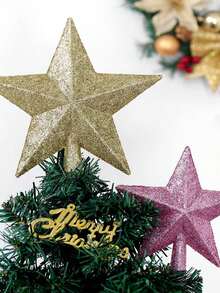 1pc Classic Shining Star Tree Top, Plastic Shining Star, Suitable For Festive Home And Party Decorations, Suitable For New Year, Winter Celebrations - No Power Required Best Gifts Birthday Christmas Decorations Home Christmas Gifts Christmas Decor - Multicolor - View 8