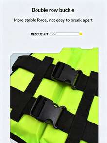 1pc Adult Life Jacket, High Buoyancy, Adjustable Shoulder Straps, Breathable Quick-Dry, Neoprene Outer Material, Thickened Anti-Collision, Suitable For Swimming, Diving, Motorboat And Fishing, Beach Essential, Swimming Pool Float - Black - View 11