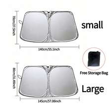 Portable Car Sunshade, Upgraded Thickened UV Protection. One-Piece Windshield Sunshade, Easy Installation, Foldable Storage. Efficient Heat Insulation And UV Protection, Effectively Blocks Strong Light And Ultraviolet Rays. - A - View 12