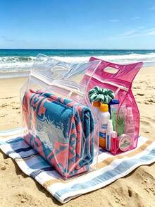 EA Swimming Bag: Wet And Dry Items Separate Storage Bag, Suitable For Beach Or Pool Travel, Swimsuit Storage Bag, Zipper Closure Design, Lightweight And Convenient, Suitable For Storing Swimsuits, Towels And Travel Essentials, Perfect For Beach, Pool, Gym And Vacation Occasions - Multicolor - View 1