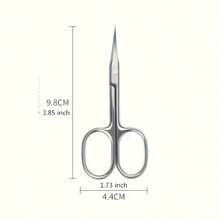 1 Buah Gunting Kutikula Stainless Steel - Ujung Melengkung, Pisau Tipis, Pemotong Kuku & Pengangkat Kulit Mati untuk Perawatan Manikur dan Alis - MultiWarna - View 6
