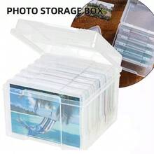 Photo Storage Box 600 7 X 5 Picture Album Organizer Photograph Container Case - Transparent - View 1