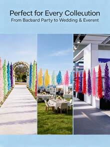 Papier-Spiral-Quasten-Dekorationen, geeignet für handgemachte Bastelarbeiten, verwendet für Geburtstagsballon-Dekoration, Feiertagslaternen, Innendekoration, Hochzeiten, Partys und Abschlussfeiern, anwendbar für Innen- und Außen-Spiral-Quasten-Bänder - Mehrfarbig - Übersicht 7