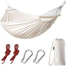 Hamaca portátil para acampar de adultos, hamaca yucateca king size, 190*150cm Hamacas de Acampar de Nailon con correas para árboles y bolsa de almacenamiento, adecuada para jardín, playa, camping - Multicolor - Ver 2